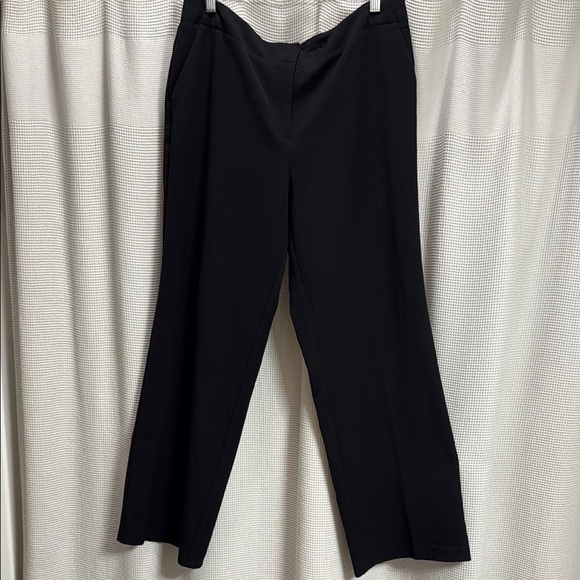 Chicos Wide leg Pant Black classic Work business professional SZ 2 SHORT/L 12 - Picture 1 of 6